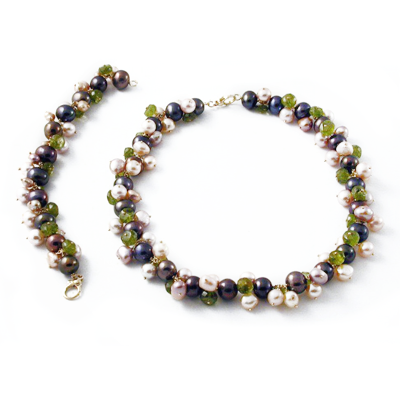 Oro giallo 750/ooo perle peridot