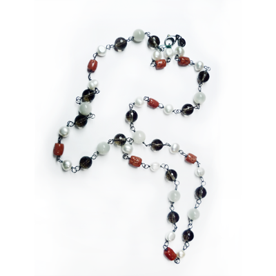 Argento 925/ooo brunito e  pietre naturali